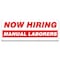 Signmission Now Hiring Manual Laborers Banner Apply Inside Accepting Application Single Sided B-96-30274 - alternate 1